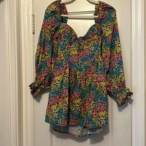 Floral For Love of Lemons baby doll dress. Size small.